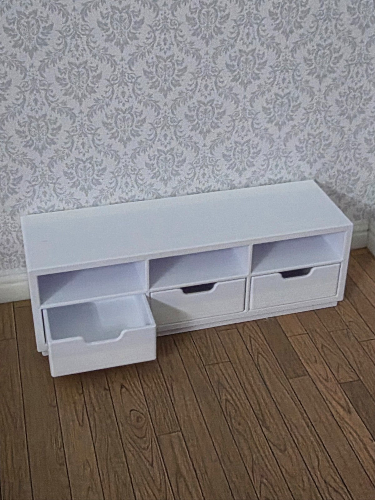 1:12 Scale Dolls House Miniature - IKEA-Inspired TV Stand / Drawer Unit
