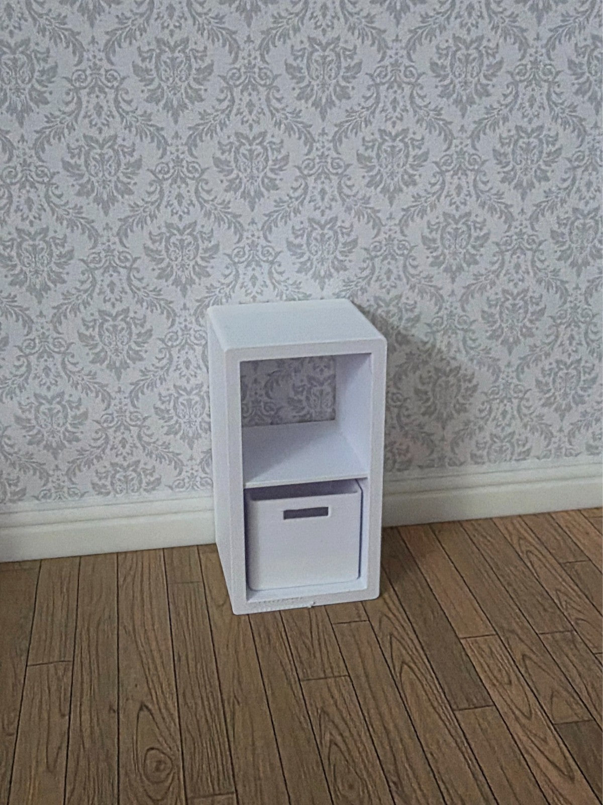 1:12 Scale Dolls House Miniature - IKEA-Inspired KALLAX 1x2 Shelving Unit