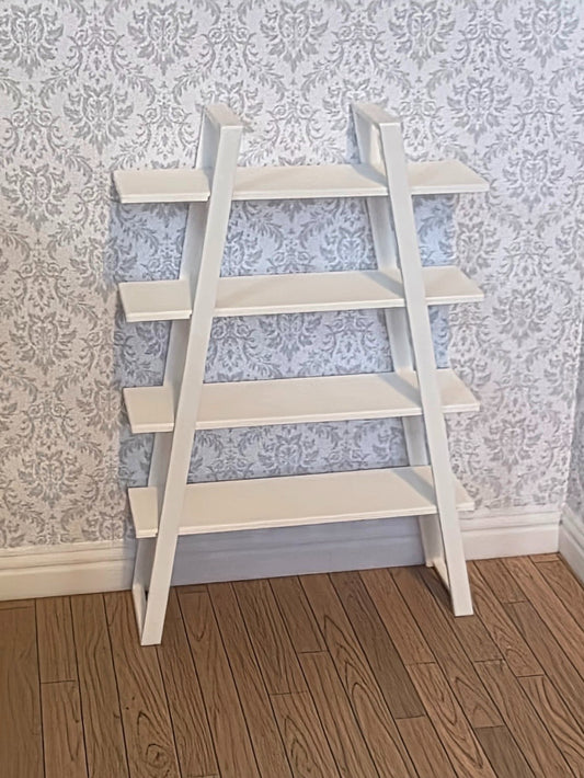 1:12 Scale Dolls House Miniature - IKEA-Inspired Ladder Shelf / Display Unit