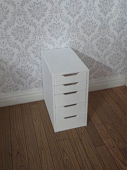 1:12 Scale Dolls House Miniature - IKEA-Inspired ALEX Drawer Unit with 5 Drawers