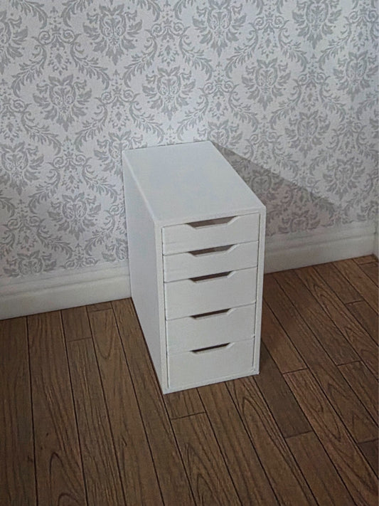 1:12 Scale Dolls House Miniature - IKEA-Inspired ALEX Drawer Unit with 5 Drawers