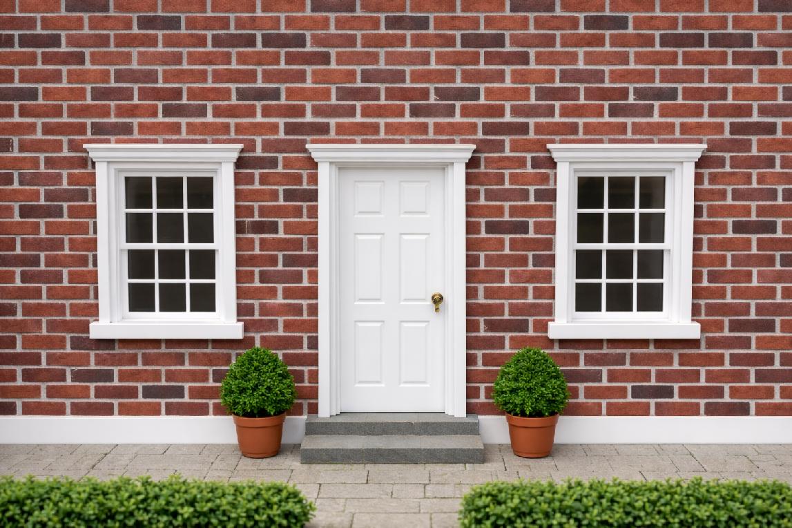 1:12 Scale Dolls House Miniature - Traditional Red Bricks Cladding Sheets x2