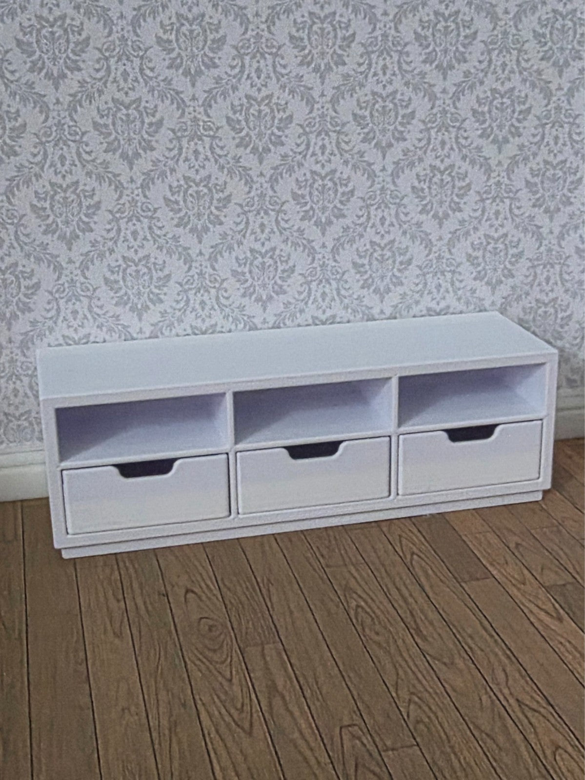 1:12 Scale Dolls House Miniature - IKEA-Inspired TV Stand / Drawer Unit