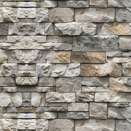 1:12 Scale Dolls House Miniature - Natural Stone Wall Cladding Sheets x2