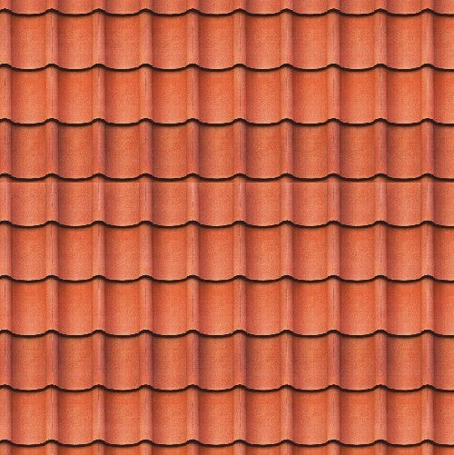 1:12 Scale Dolls House Miniature - Terracotta Roof Tiles/Roofing Sheets x2