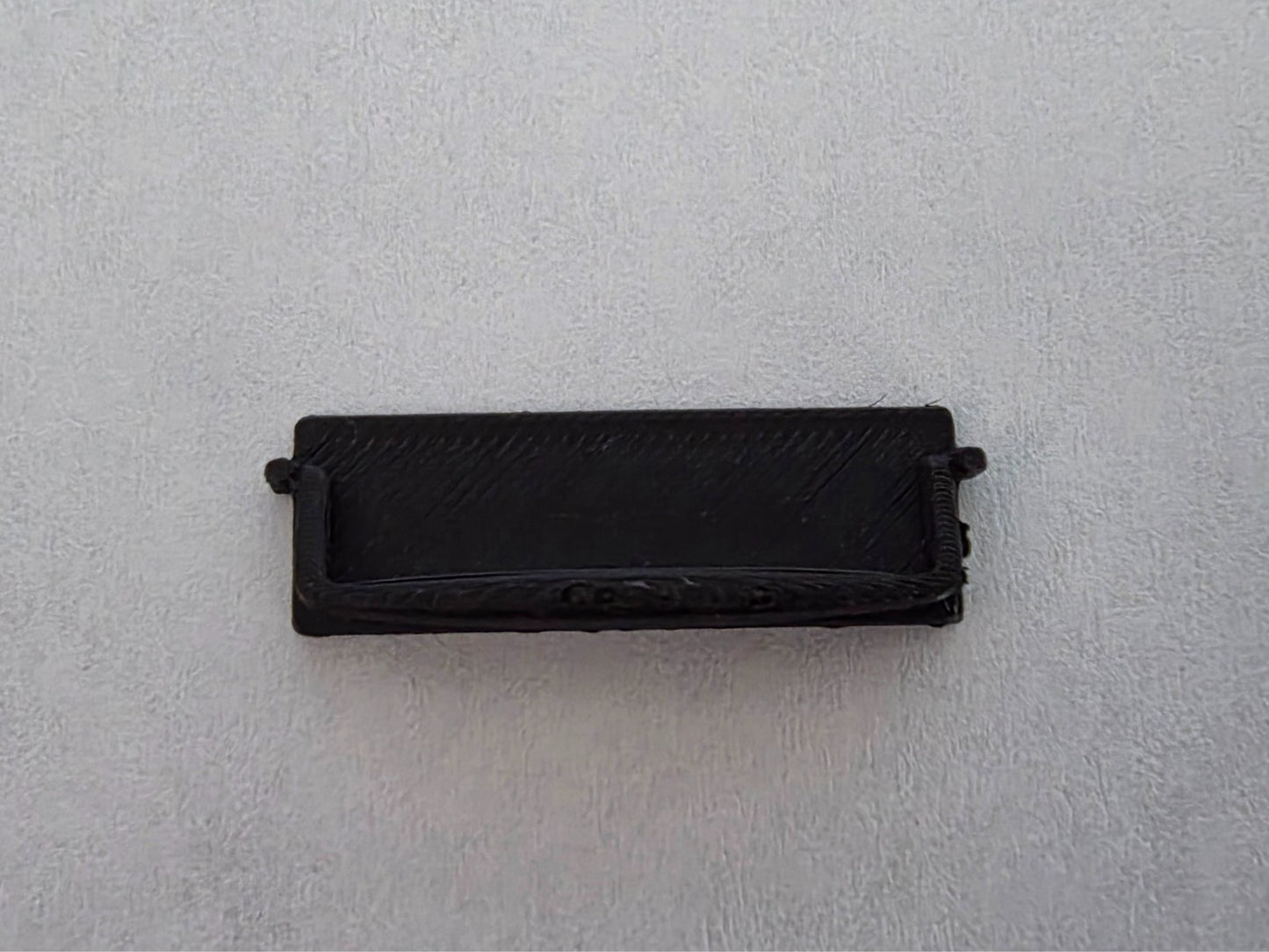 1:12 Scale Dolls House Miniature - Black Door Letterbox (Non-Opening)