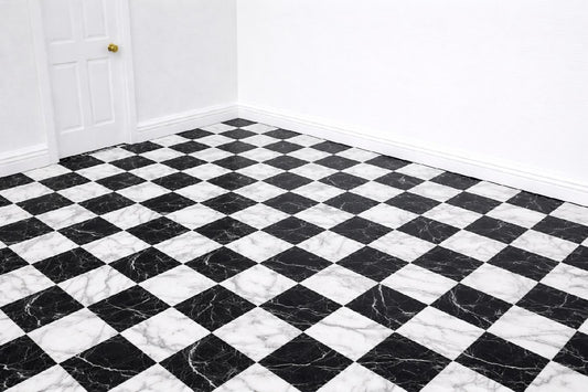 1:12 Scale Dolls House Miniature - Marble/Granite Effect Flooring Sheets x2