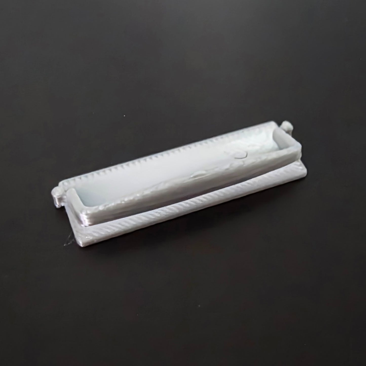 1:12 Scale Dolls House Miniature - Silver Door Letterbox (Non-Opening)