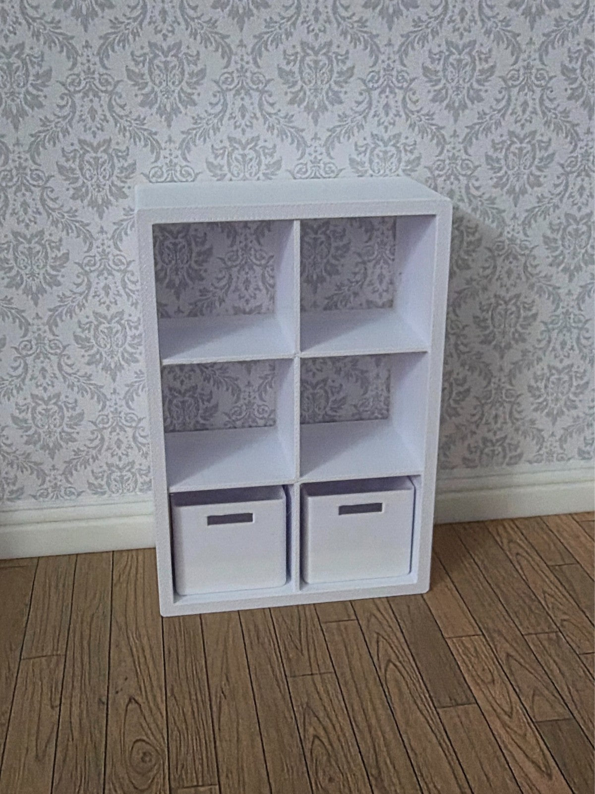 1:12 Scale Dolls House Miniature - IKEA-Inspired KALLAX 2x3 Shelving Unit