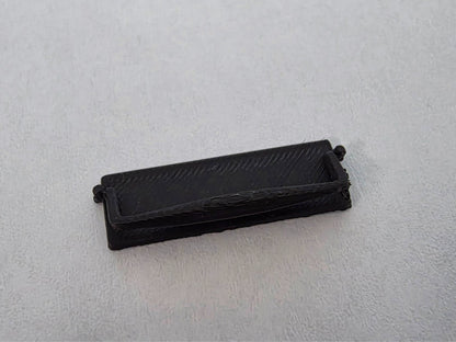 1:12 Scale Dolls House Miniature - Black Door Letterbox (Non-Opening)