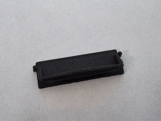 1:12 Scale Dolls House Miniature - Black Door Letterbox (Non-Opening)