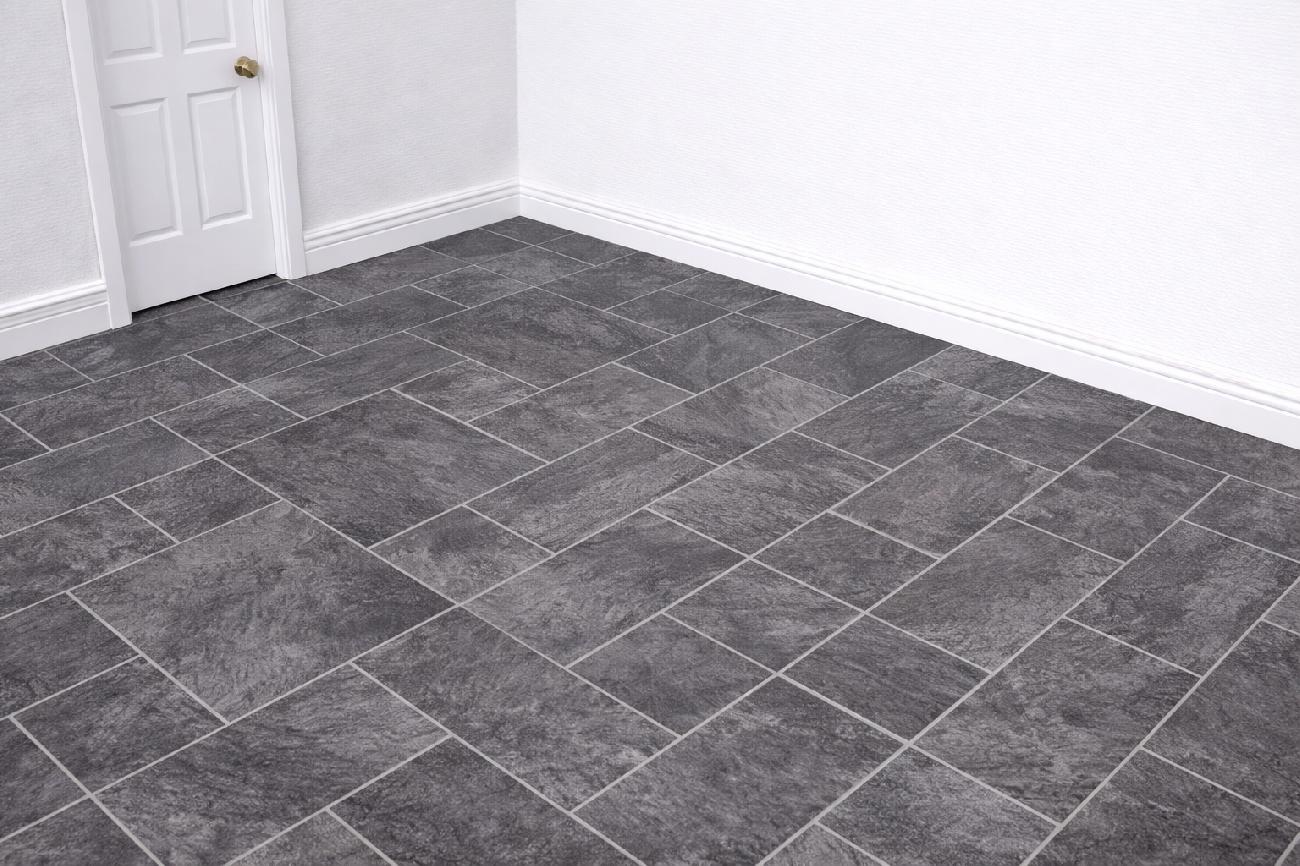 1:12 Scale Dolls House Miniature - Grey Granite Stone Tiles Flooring Sheets x2