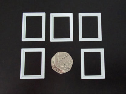 1:12 Scale Dolls House Miniature Modern Picture Frames - 5 Pack - 29mm x 37.5mm