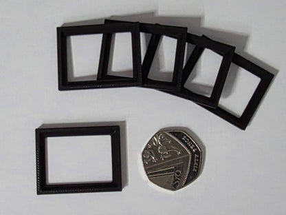 1:12 Scale Dolls House Miniature Modern Picture Frames - 5 Pack - 29mm x 37.5mm
