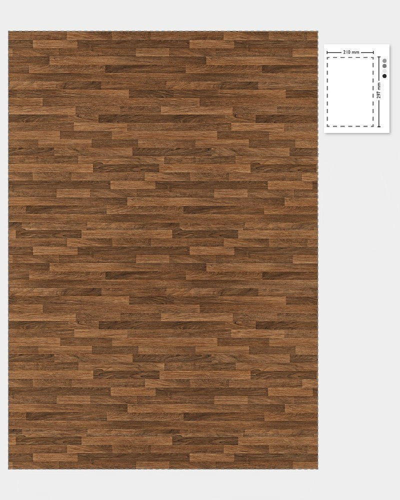 1:12 Scale Dolls House Miniature - Classic Oak Plank Flooring Sheets x2