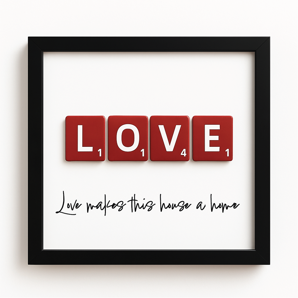 Personalised 3D Scrabble-Style Letter Frame