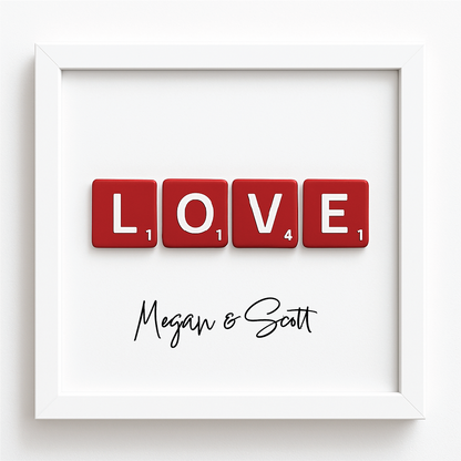 Personalised 3D Scrabble-Style Letter Frame