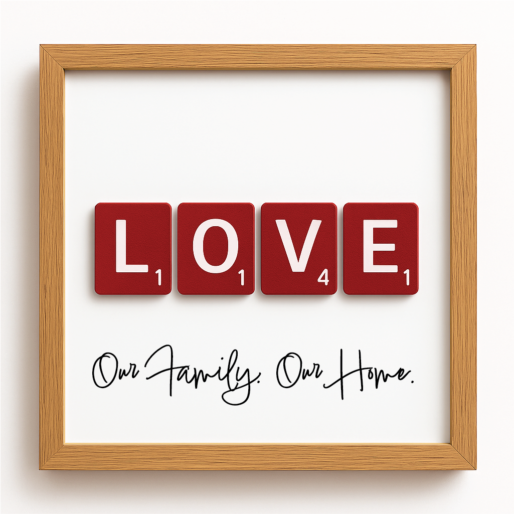 Personalised 3D Scrabble-Style Letter Frame