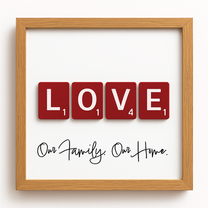 Personalised 3D Scrabble-Style Letter Frame