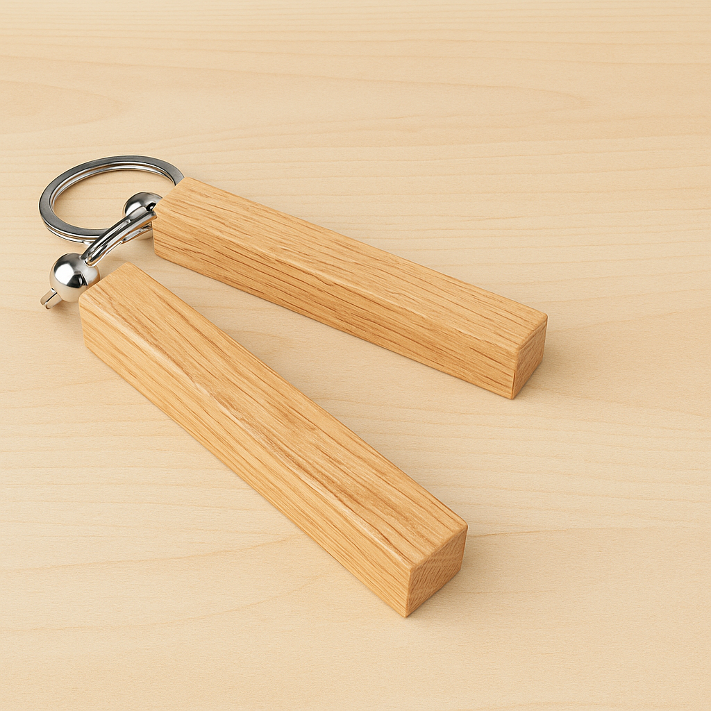 Personalised Square Wooden Keyring (Door Key / Airbnb)