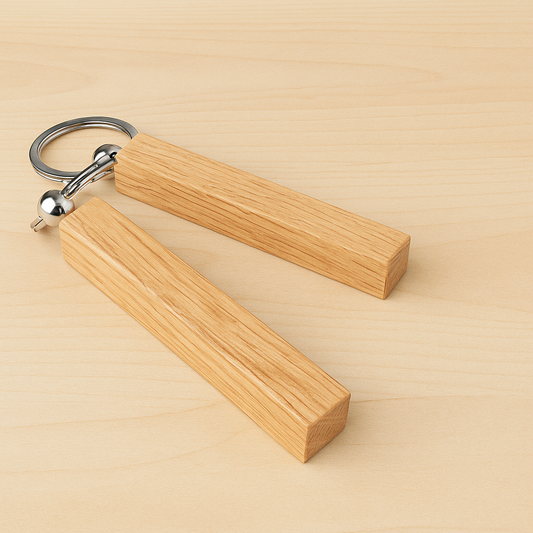 Personalised Square Wooden Keyring (Door Key / Airbnb)