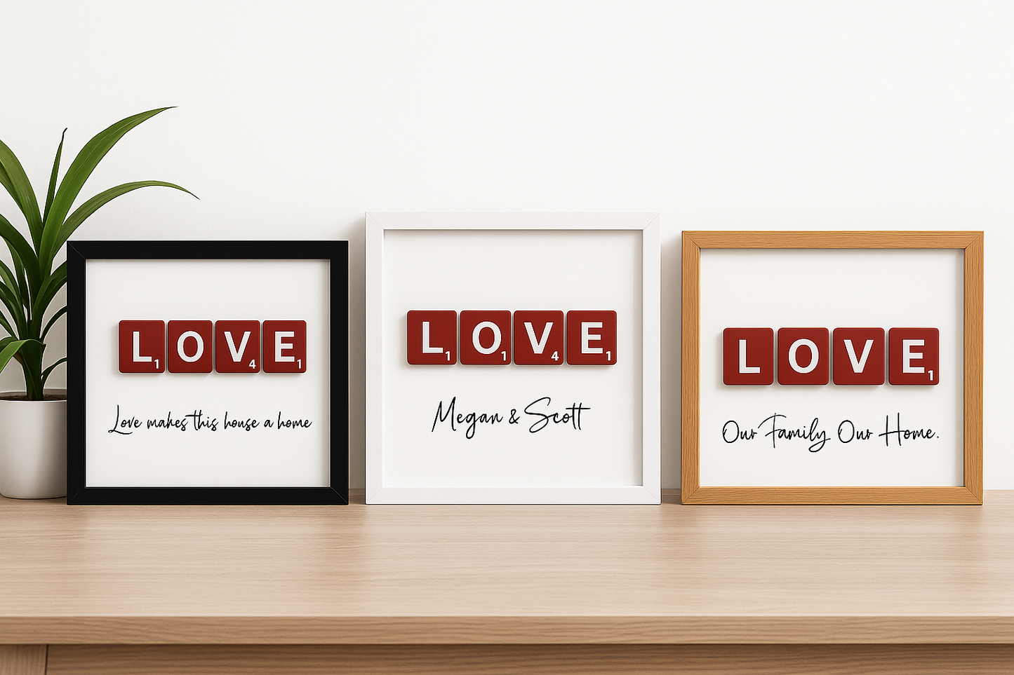 Personalised 3D Scrabble-Style Letter Frame