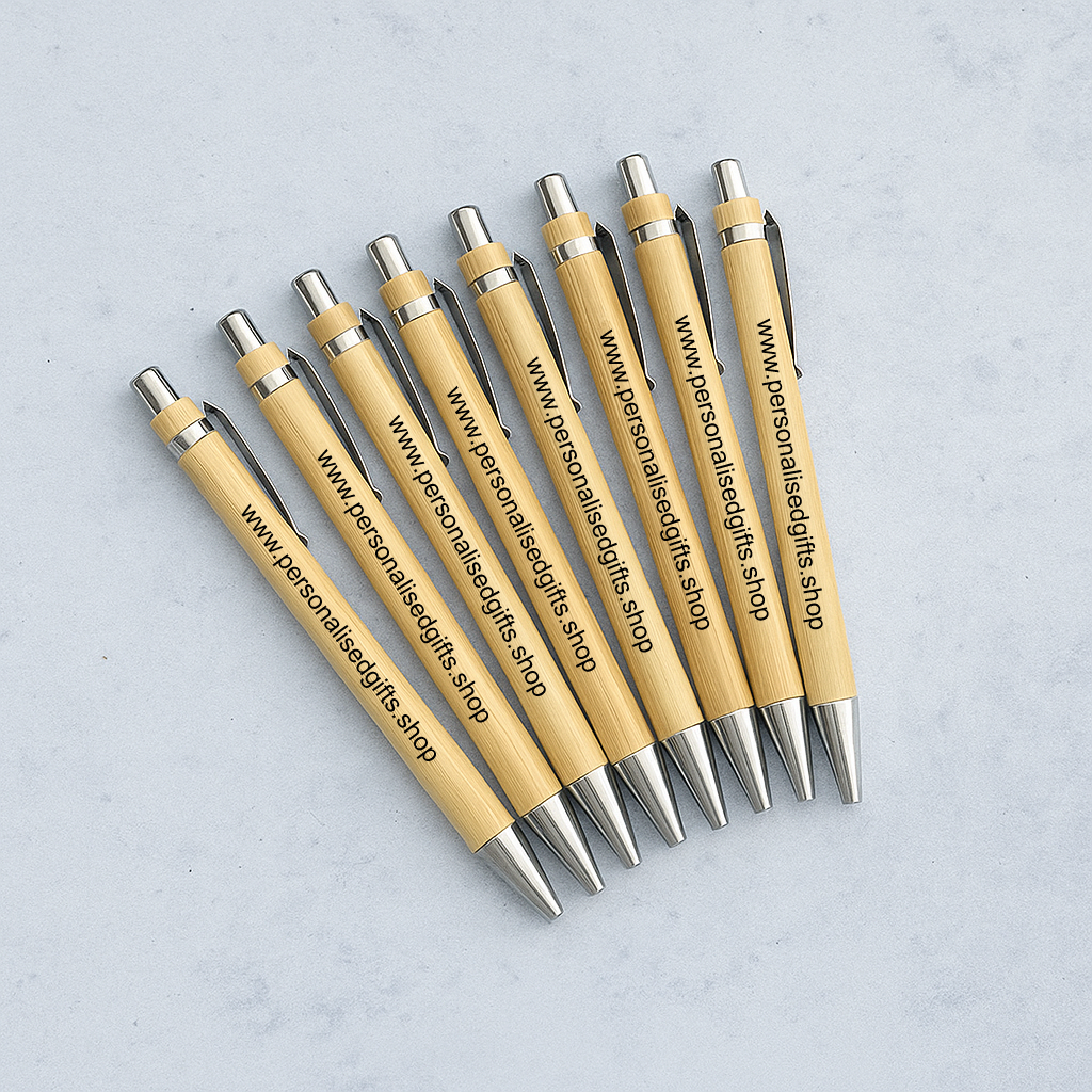 Engraved Bamboo Ballpoint Pen