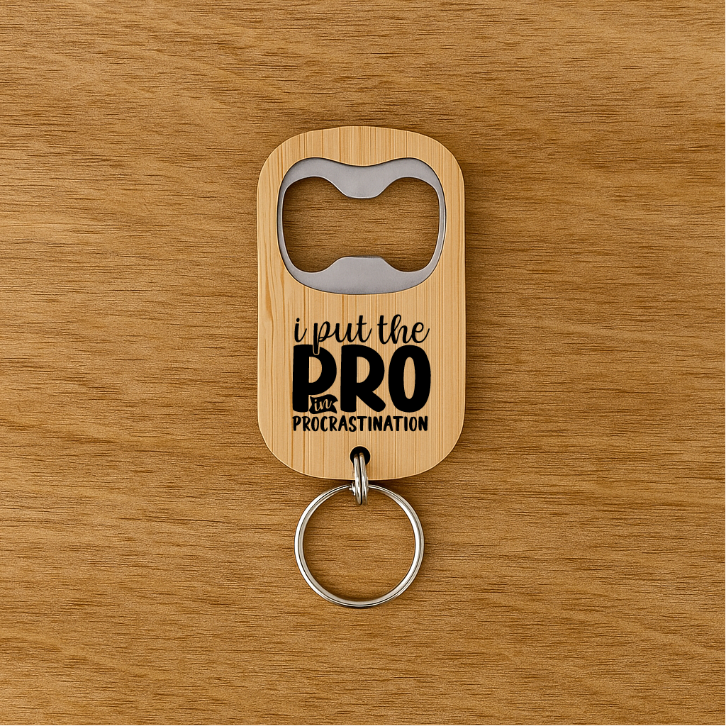 Personalised Bamboo Keyring Bottle Opener