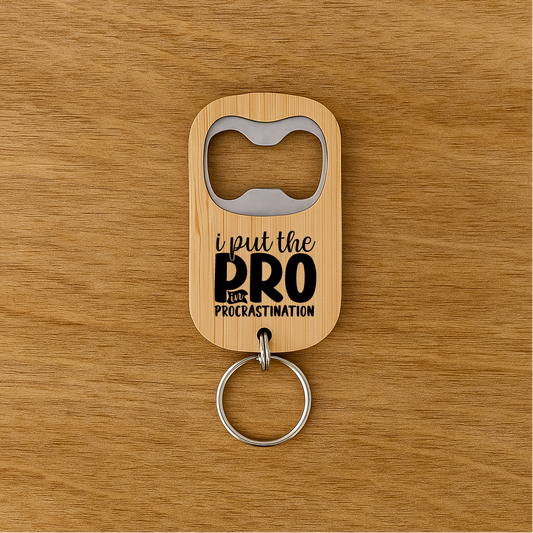 Personalised Bamboo Keyring Bottle Opener