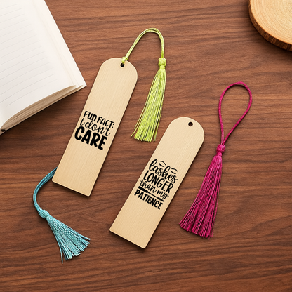 Wooden Rectangular Bookmark (Rounded Top)