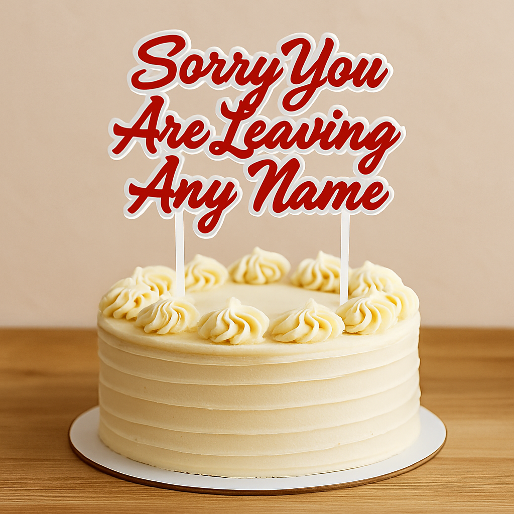 Personalised 3D Printed Cake Topper