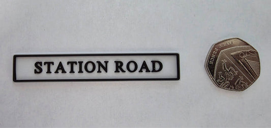 1:12 Scale Dolls House Miniature - Personalised Street Sign Plaque (85mm)