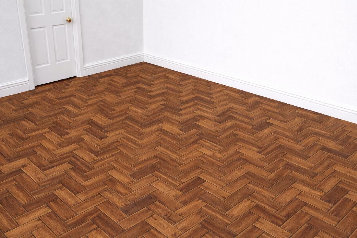 1:12 Scale Dolls House Miniature - Dark Wood Herringbone Flooring Sheets x2