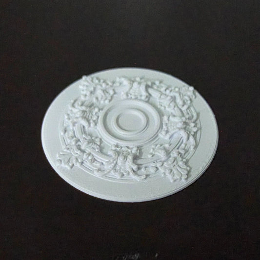 1:12 Scale Dolls House Miniature – Ceiling Rose (40mm) – High Detail #7