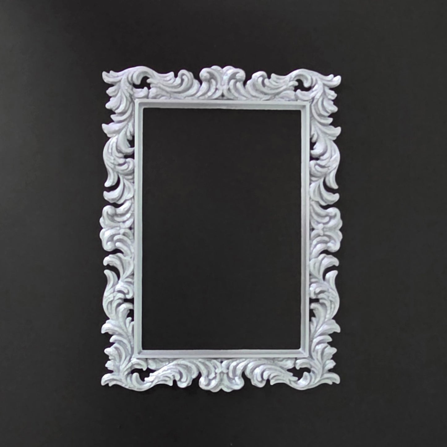 1:12 Scale Dolls House Miniature - Floral Silver Picture Frame 85mm x 64mm