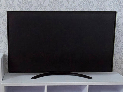 1:12 Scale Dolls House Miniature - LCD TV with Stand - 65” Style Modern TV