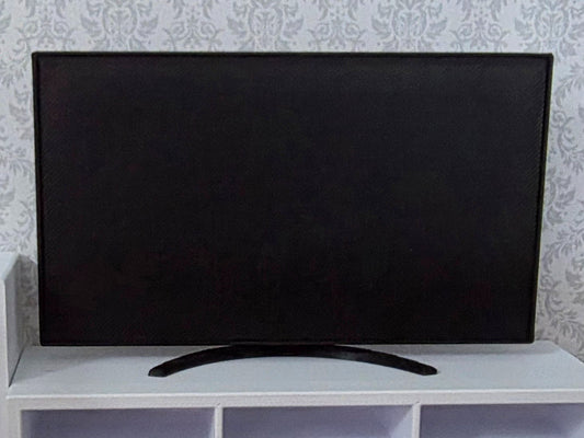1:12 Scale Dolls House Miniature - LCD TV with Stand - 65” Style Modern TV