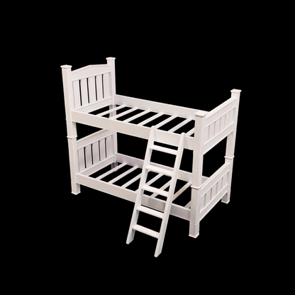 1:12 Scale Dolls House Miniature - White Bunk Beds - IKEA-Inspired Beds