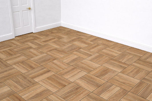 1:12 Scale Dolls House Miniature - Light Oak Wood Herringbone Flooring Sheets x2