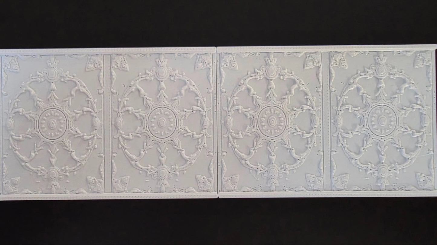 1:12 Scale Dolls House Miniature Wall Panel – Wall Panelling Panels (2 Pack) #7