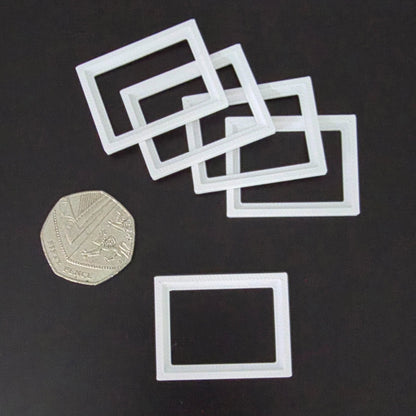 1:12 Scale Dolls House Miniature Modern Picture Frames - 5 Pack - 29mm x 37.5mm