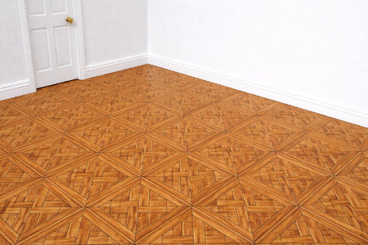 1:12 Scale Dolls House Miniature - Wooden Geometric Parquet Flooring Sheets x2