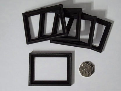 1:12 Scale Dolls House Miniature Modern Picture Frames - 5 Pack - 58 x 75mm